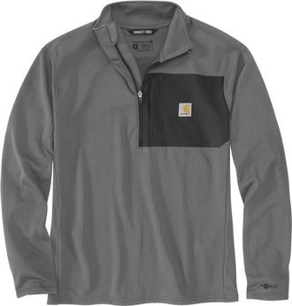 Carhartt Work in Progress Mock Neck Half-Zip T-Shirt Longsleeve f&uuml;r Herren | grau