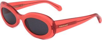 Ferragamo Ferragamo Womens 54mm Transparent Red Sunglasses
