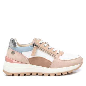 Xti Womens Casual Sneakers With Side Zipper In Beige
