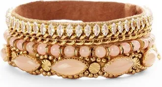 Deepa Gurnani Kia Cuff Bracelet in Peach at Nordstrom