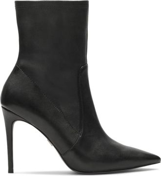 Kazar Slanke laarzen met puntige neus - Dames - Laarzen met Hak - Zwart - 35 EU - Leer - Schoenen