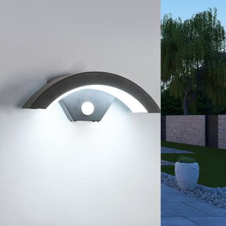 OEM Applique Murale Ext&eacute;rieure - Led 24 W - D&eacute;tecteur Mouvement - Ip65 - Jardin Terrasse Garage - Noir - 29 X 10 X 9 Cm - 1 Unit&eacute;