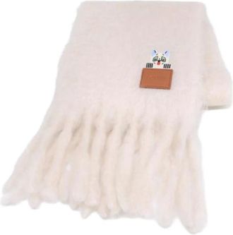 Loewe Pre-owned Scarves, male, White, Size: ONE SIZE Pre-owned Scarf