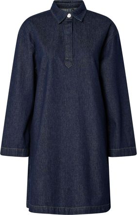 Pieces Pckenya Ls A-Shape Denim Dress Noos Bc, Dark Denim Blue, M