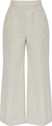 Maison Margiela Broeken, Dames, Beige, S, Katoen, Wijde broek