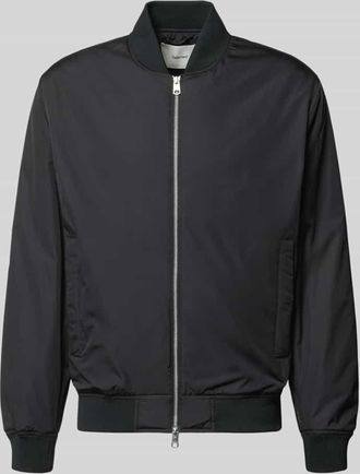 Selected Regular Fit Bomberjacke mit Zweiwege-Rei&szlig;verschluss Modell CHRIS in Black, Gr&ouml;&szlig;e XXL