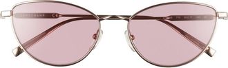 Longchamp 55mm Oval Sunglasses in Rose Gold/Lilac at Nordstrom