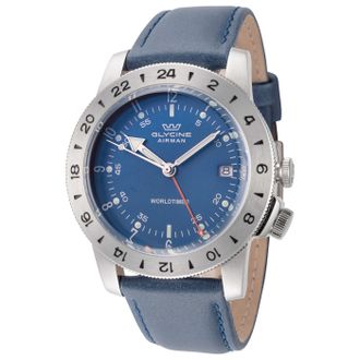 Glycine Airman Worldtimer GMT Mens Watch