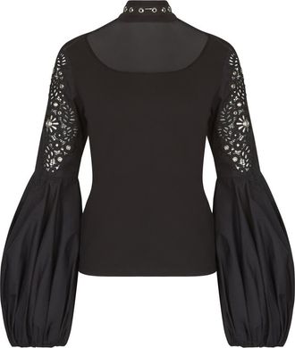 Anne Fontaine Lenna Top in Black at Nordstrom, Size 36 Eu