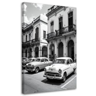 Feeby Impresi&oacute;n De Imagen, Coches Retro Aparcados En Una Calle De La Habana Cuba, 70x100