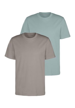 Kangaroos T-Shirt KANGAROOS, Herren, Gr. XXL (60/62), gr&uuml;n (stein, mint), Jersey, Obermaterial: 100% Baumwolle, unifarben, Basic, regular fit normal, Rundhals, 