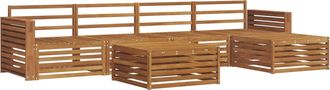 vidaXL Conjunto De Sof&aacute;s De Exterior 6 Uds. Natural Vidaxl