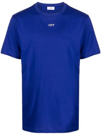 Off-white Royal Blue Crew Neck T-Shirt