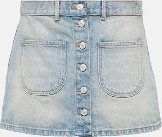 Courrèges Multiflex denim miniskirt