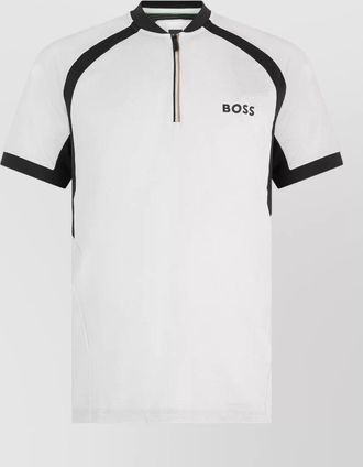 HUGO BOSS short-sleeve zip-neck t-shirt