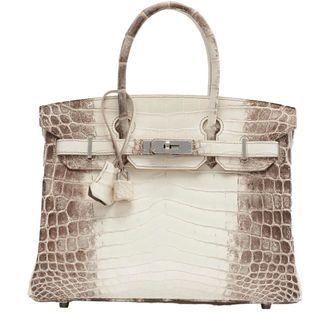 Herm&egrave;s 30 cm Crocodile Niloticus Matte Himalaya Birkin Palladium Hardware