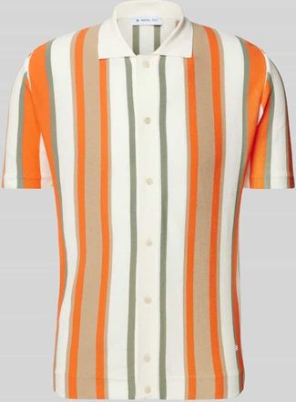 Manuel Ritz Regular Fit Poloshirt mit durchgehender Knopfleiste in Orange, Gr&ouml;&szlig;e XXL