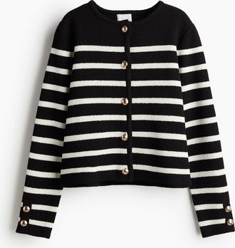 H&M Gestrickter Cardigan - Schwarz