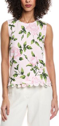 Oscar De La Renta English Roses Printed Tank