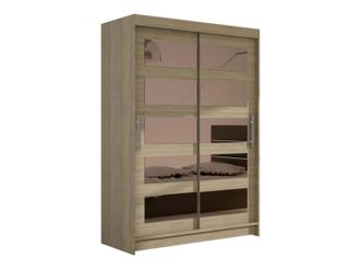 Mirjan24 Armario Closico Pacron Iv, Roble Sonoma, 200x120x58cm, Puertas De Armario: Correderas, N&uacute;mero De Estantes: 5