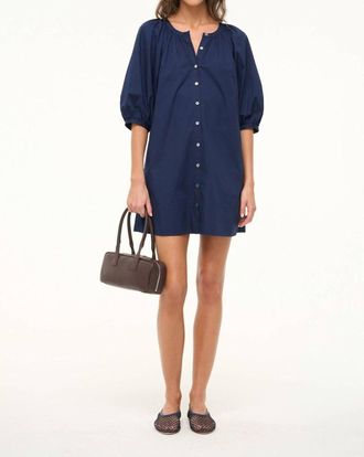 Staud Vincent Mini Dress In Navy