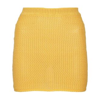AMOTEA Short Skirts, female, Yellow, Size: L Gonna