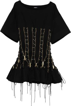 Undercover Abito corto con zip - Nero