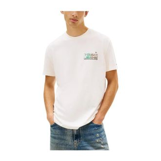 Tommy Hilfiger T-Shirts, male, White, Size: 2XL Graphic T-Shirt