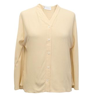 Osman Beige long sleeve blouse Size XS