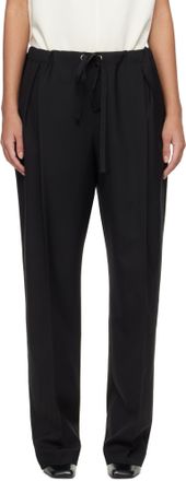 パンツ KHAITE Women Straight Pants 31564092W4092 200 BLACK Khaite Womens Lennerd Pant in Black | Size 2 | 31534092W4092