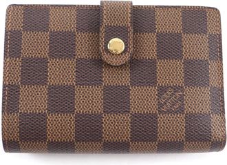 Louis Vuitton Brown Damier Canvas Leather Wallet (Bi-Fold) (Pre-Owned)