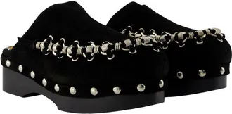 Toga Archives Womens Clog Black Calfskin Slippers
