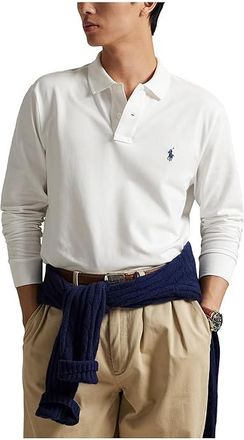 Polo Ralph Lauren Classic Fit Stretch Mesh Polo Shirt Mens Short Sleeve Knit White 1 : 2XL, Cotton/Elastane