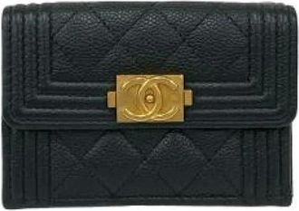 Chanel Pre-owned Wallets, female, Black, Size: ONE SIZE Pre-owned Vintage Wallet