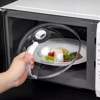 OEM Tapa Para Microondas, Cubierta Para Microondas Sin Bpa Con Asa, Resistente Al Calor Hasta 200 &deg;c, F&aacute;cil De Limpiar