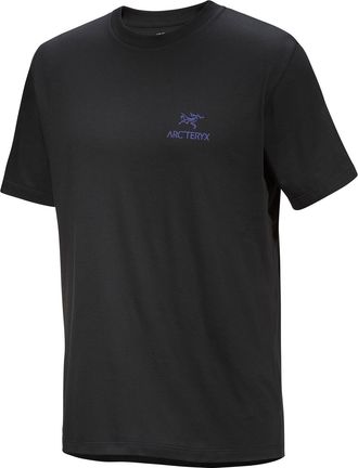 Arc'teryx Kragg SL Cotton Bird Word T-Shirt Black Purple X000009535-BLACK