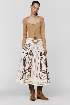 Farm Rio Equestrian Scarf Maxi Skirt
