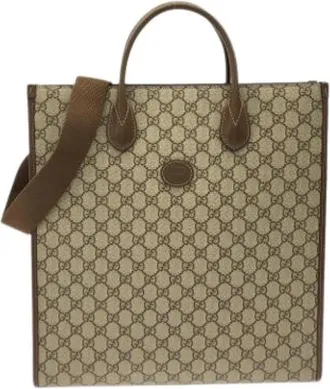 Gucci Pre-owned Tote Bags, female, Beige, Size: ONE SIZE Pre-owned Vintage GG Supreme Tote Bag