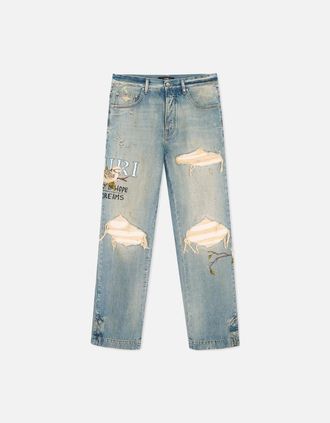 Amiri Mens CHATEAU MX1 STRAIGHT FLARE - Blue - Size: 32/34