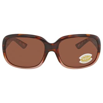 Costa GANNET Copper Polarized Rectangular Ladies Sunglasses GNT 120 OCP 58
