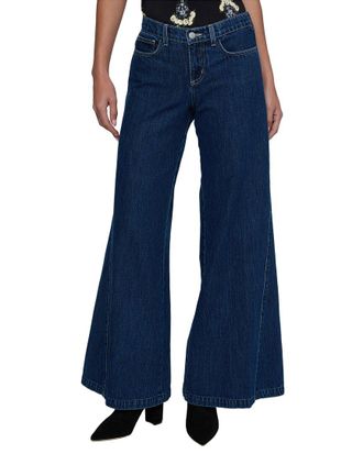 L'agence LAgence Savina Low-Rise Wide Leg Sneaker Jean