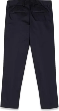 Fay Straight-Cut Cotton Trousers - Blue