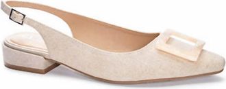 Chinese Laundry Womens Linen Sling Back Mini Heels In Natural