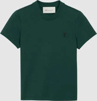 Ami T-Shirt Ami De Coeur Vert Bouteille Noir