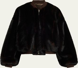 Maison Margiela Faux Fur Bomber Jacket