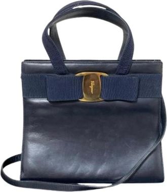 Ferragamo Pre-owned Handbag- Shoulder bag - Dames - Vintage Handtas - Blauw - ONE Size - Vintage