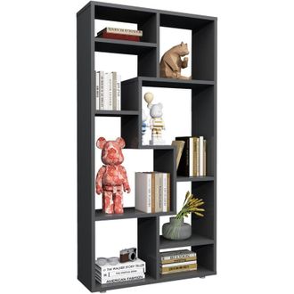 ebuy24 Ebuy24 - vcm Scaffale di legno Libreria Media Scaffale Deposito Divider Decorazione Scaffale Lanisa m (Antracite)