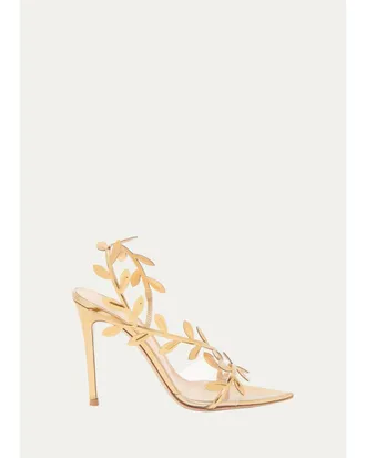 Gianvito Rossi Crystal Branch Slingback Cocktail Sandals