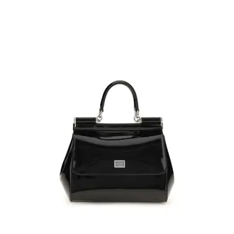 Dolce & Gabbana Black Calf Leather Bos Taurus Womens Handbag