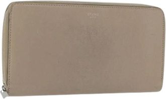 Celine Pre-owned Vintage Lange Portemonnee - Dames - Vintage Accessoires - Beige - ONE Size - Leer - Vintage